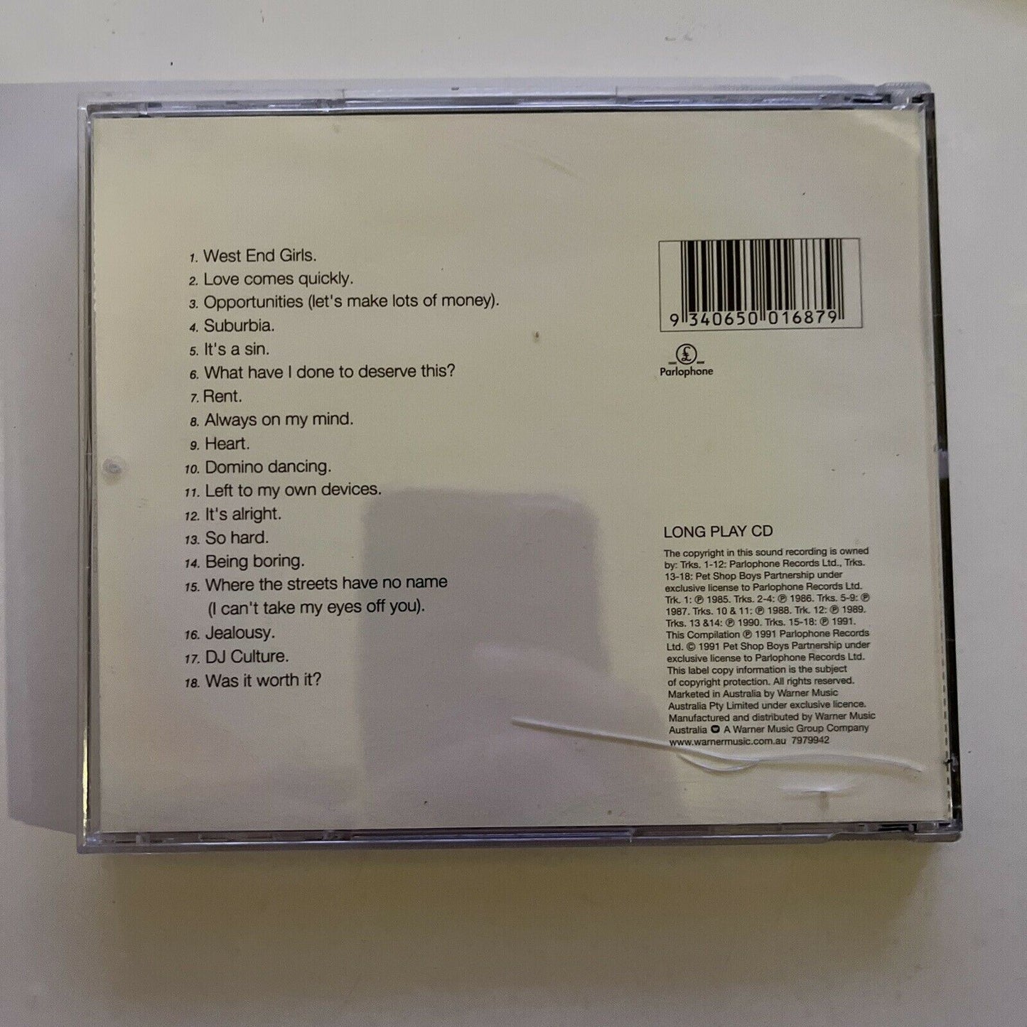 Pet Shop Boys – Discography (The Complete Singles Collection) (CD, 1991)