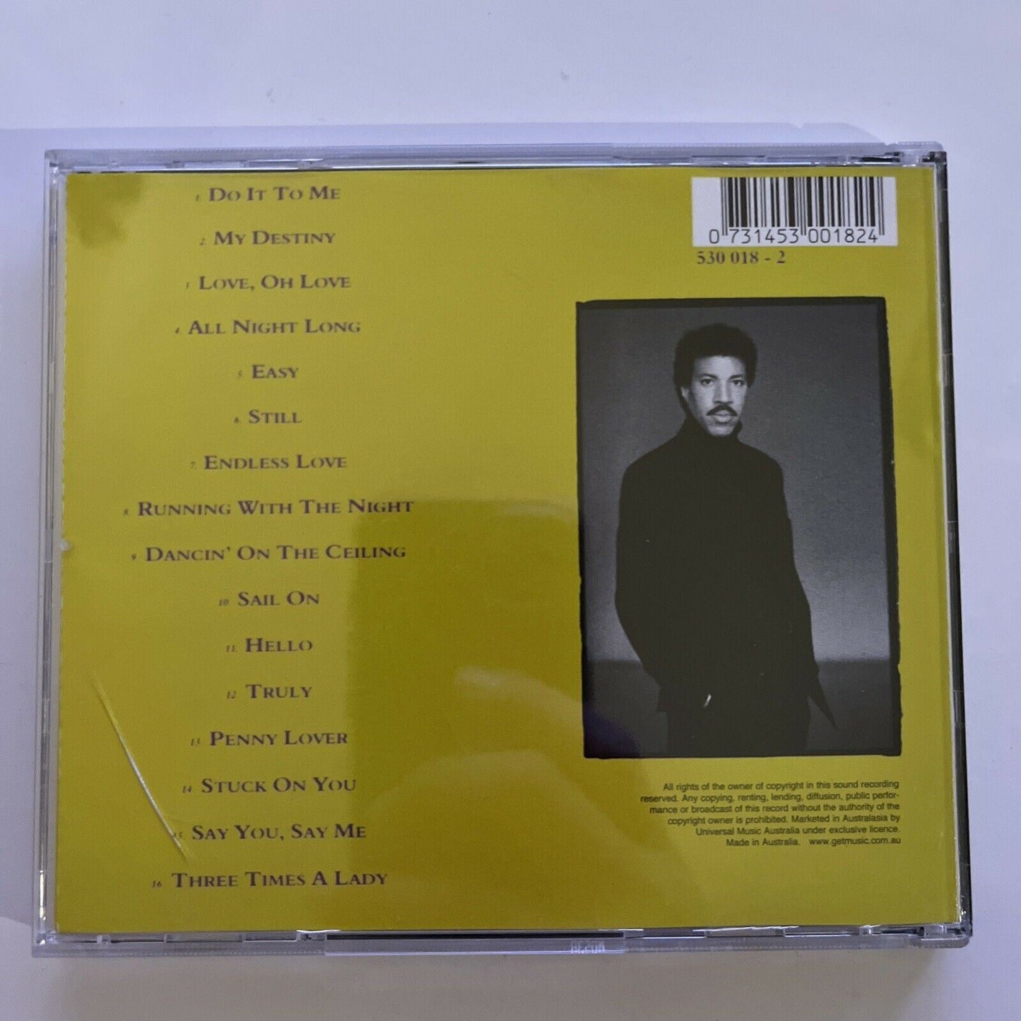 Back to Front [with Holland Bonus Tracks] by Lionel Richie (CD, 1992) Album