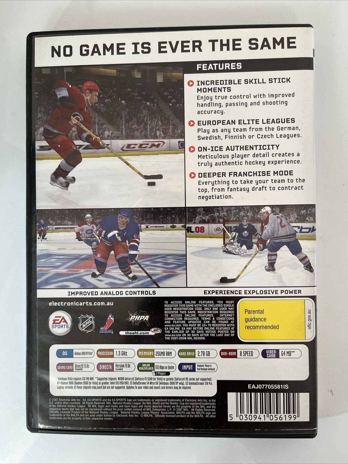 NHL 08 - PC Windows Ice Hockey Game with Manual