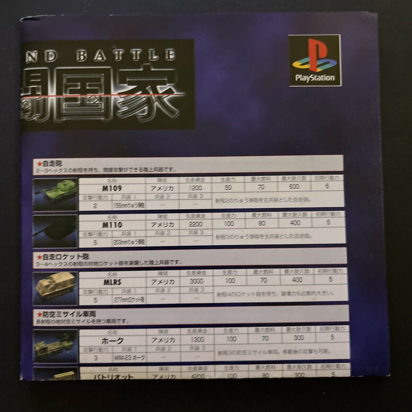 Sentou Kokka Air Land Battle - PlayStation PS1 NTSC-J JAPAN 1996 Strategy Game