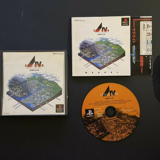 A IV Evolution - PlayStation 1 PS1 NTSC-J JAPAN Sim City Train Game with Manual