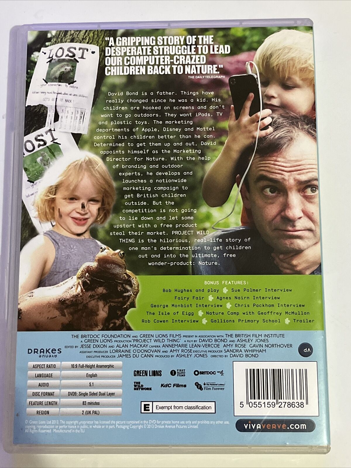 Project Wild Thing (DVD, 2013) Region 2