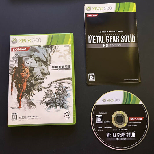 Metal Gear Solid HD Edition - Microsoft XBOX 360 NTSC-J JAPAN Game with Manual