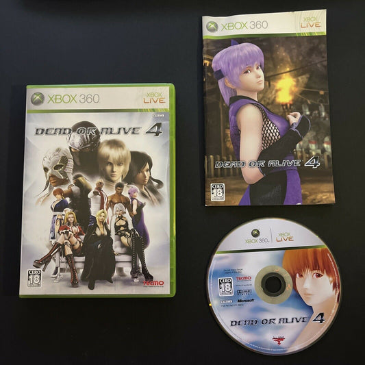 Dead or Alive 4 - Microsoft XBOX 360 NTSC-J JAPAN Game Complete with Manual