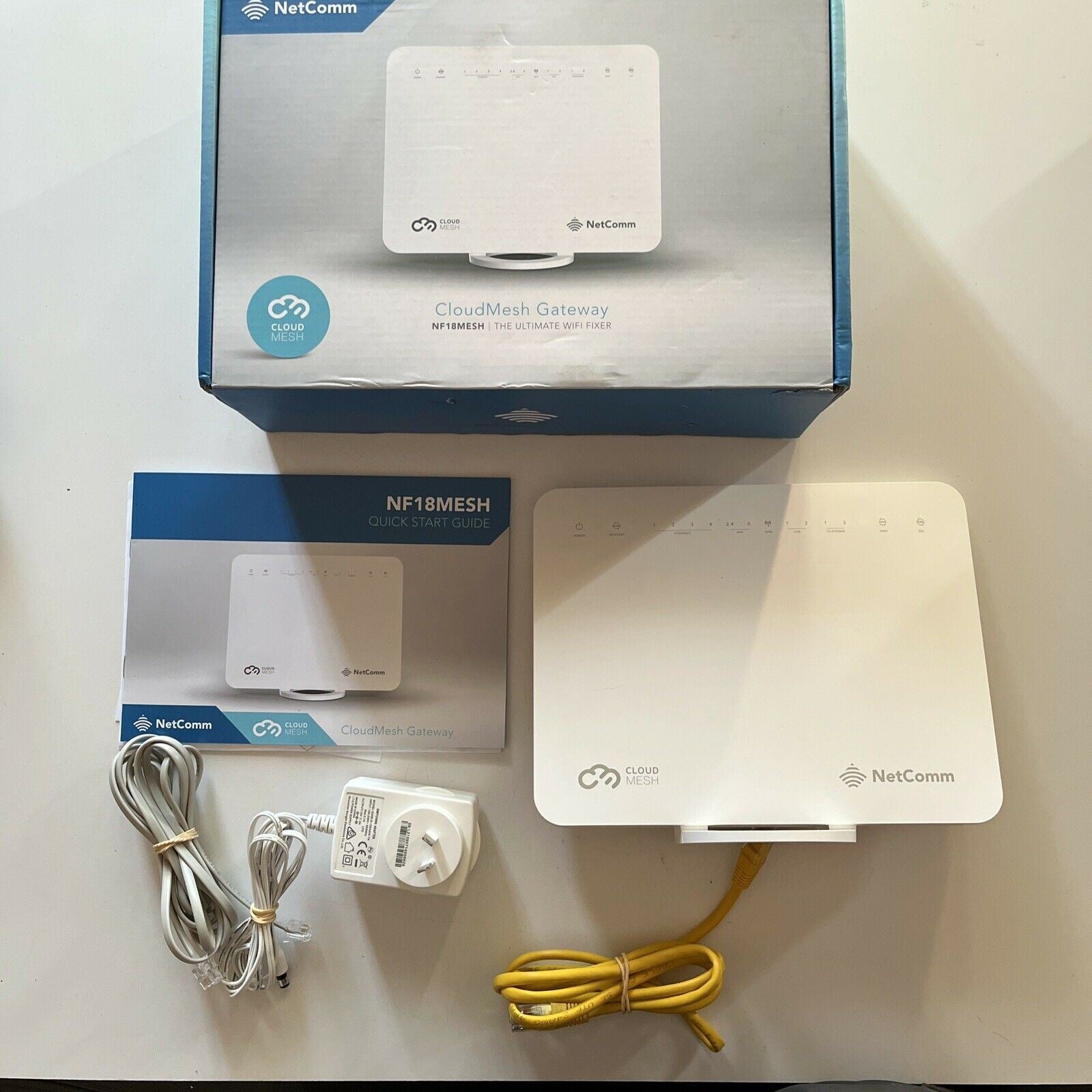 NetComm CloudMesh Networking Gateway / Router (white) NF18MESH FTTN FT ...