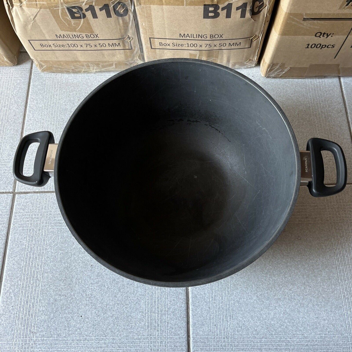 Scanpan Ceramic Titanium Non-stick Stock Stew Pot 33cm Diameter Made In Denmark