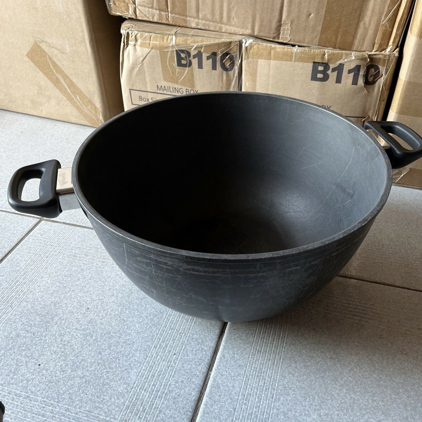 Scanpan Ceramic Titanium Non-stick Stock Stew Pot 33cm Diameter Made In Denmark