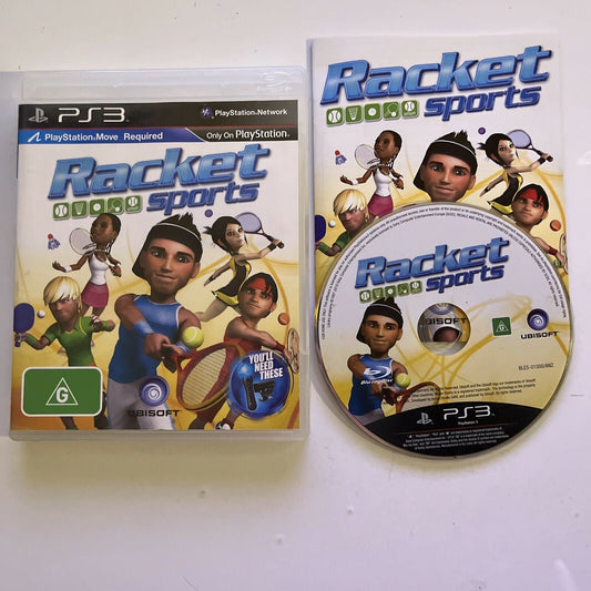 Racket Sports - Sony PlayStation 3 PS3 Game Tennis, Ping-Pong, Badminton, Squash