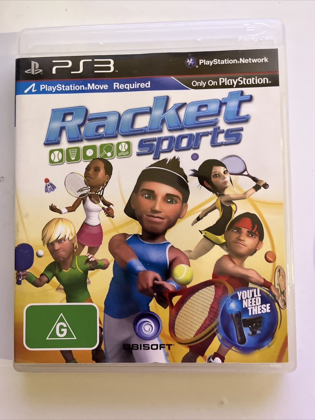 Racket Sports - Sony PlayStation 3 PS3 Game Tennis, Ping-Pong, Badminton, Squash