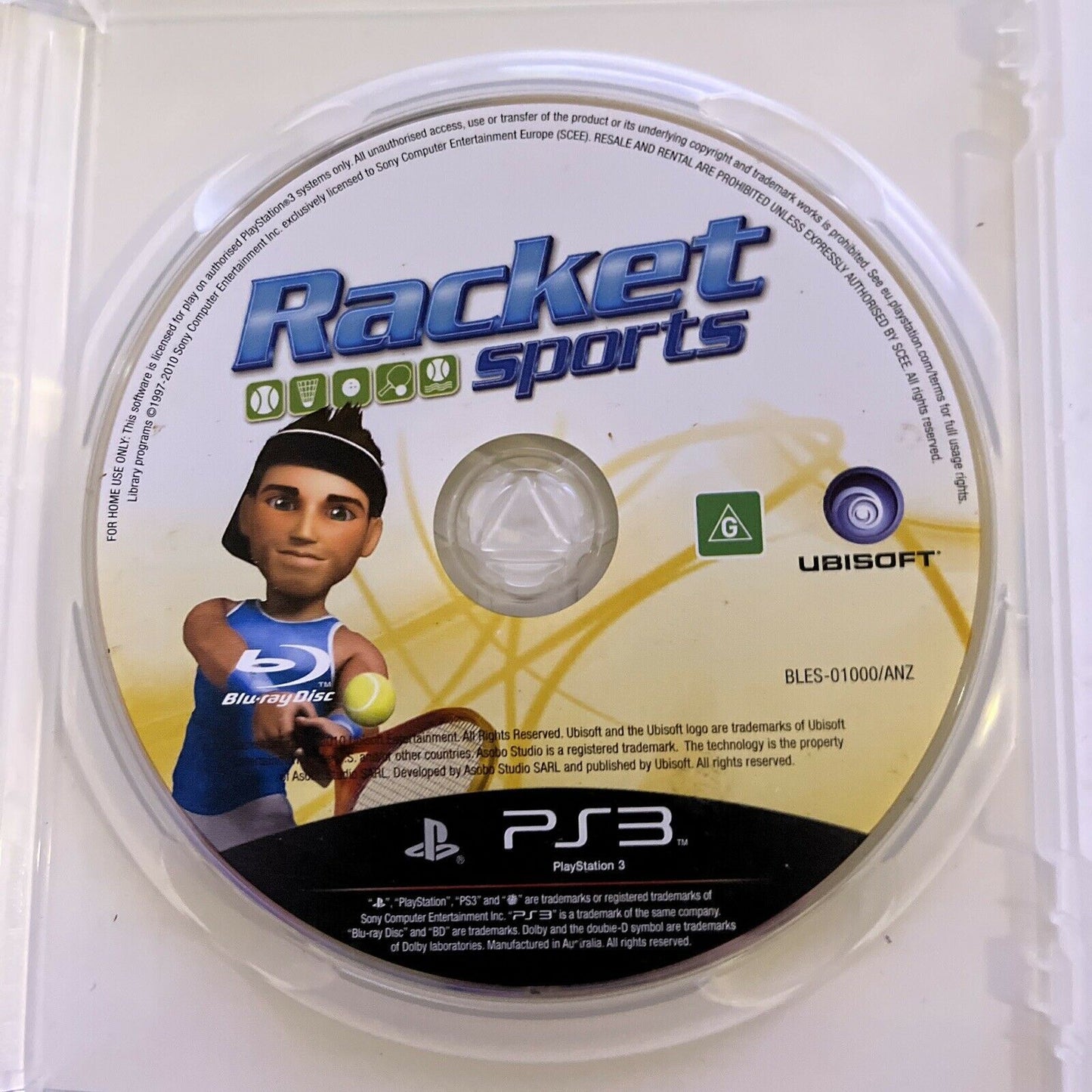 Racket Sports - Sony PlayStation 3 PS3 Game Tennis, Ping-Pong, Badminton, Squash