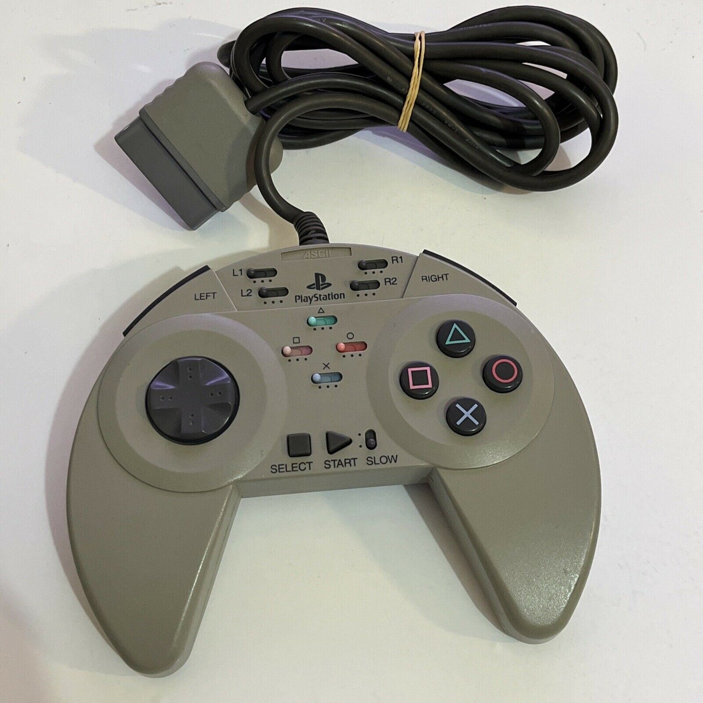 PlayStation PS1 PS2 Ascii Pad V Gamepad Controller w Turbo Rapid Fire SLPH 00005