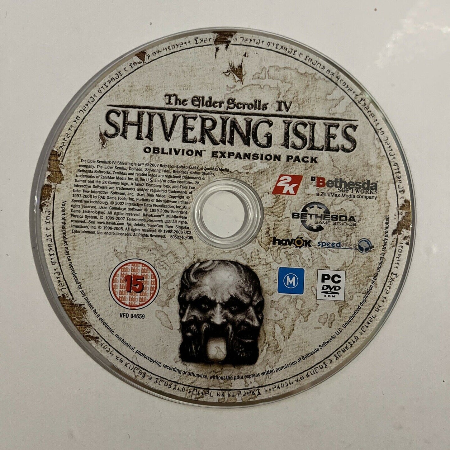 Shivering Isles Expansion for The Elder Scrolls IV - PC Windows Game Map, Manual