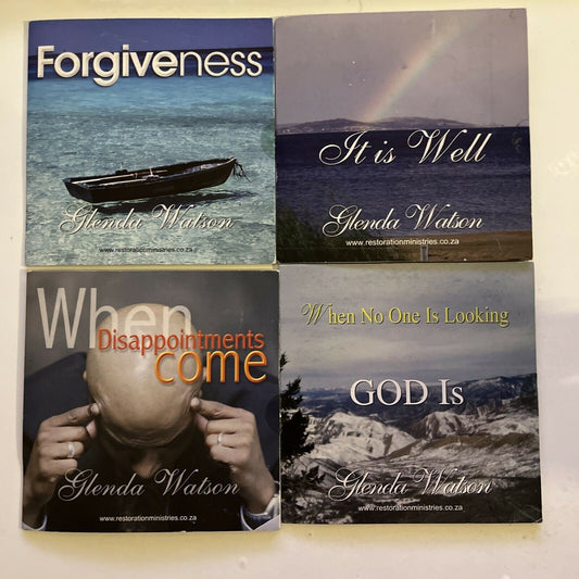 4x Glenda Watson - Forgiveness, It is Well, When Disappointment Comes, God is CD