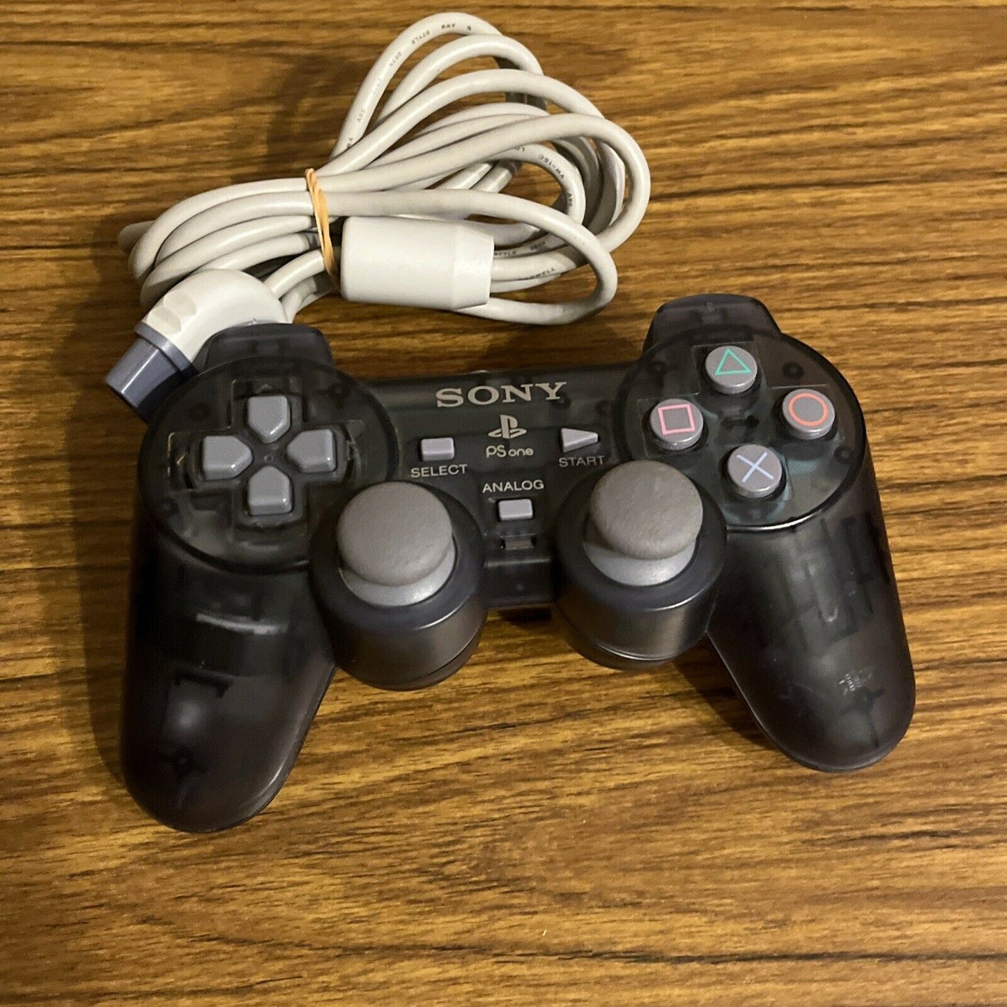 Official Sony PlayStation PS1 PS2 Analog Controller Charcoal Transparent Genuine