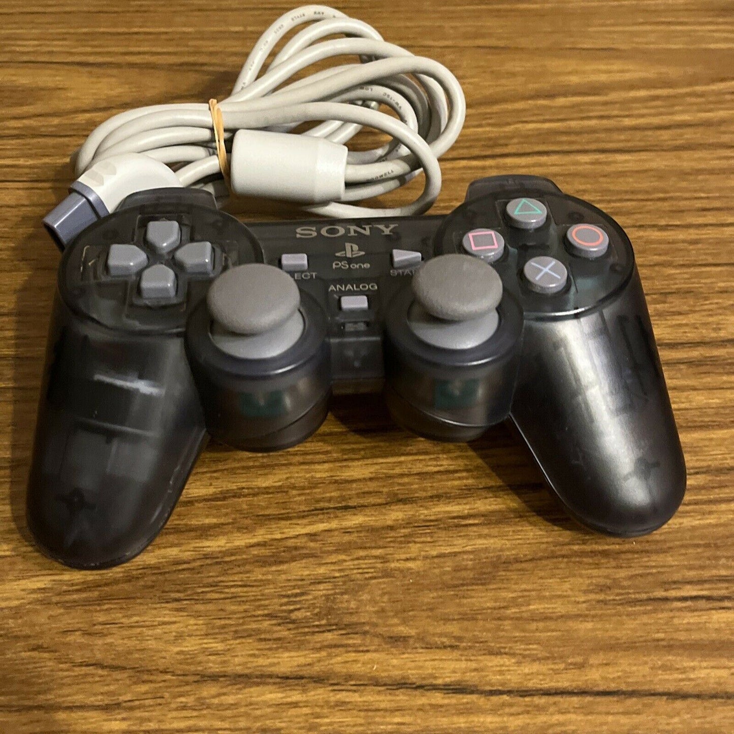Official Sony PlayStation PS1 PS2 Analog Controller Charcoal Transparent Genuine