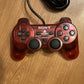 Official Sony Playstation DualShock 2 PS2 Controller Transparent Red Genuine