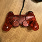 Official Sony Playstation DualShock 2 PS2 Controller Transparent Red Genuine