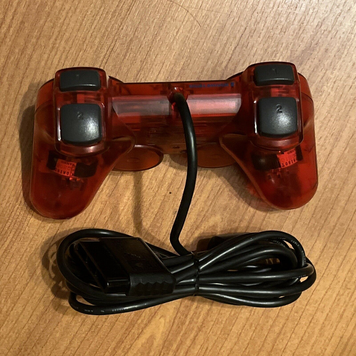 Dualshock Controller R2 Official Sony Playstation DualShock 2 PS2 Controller Transparent Red G ...