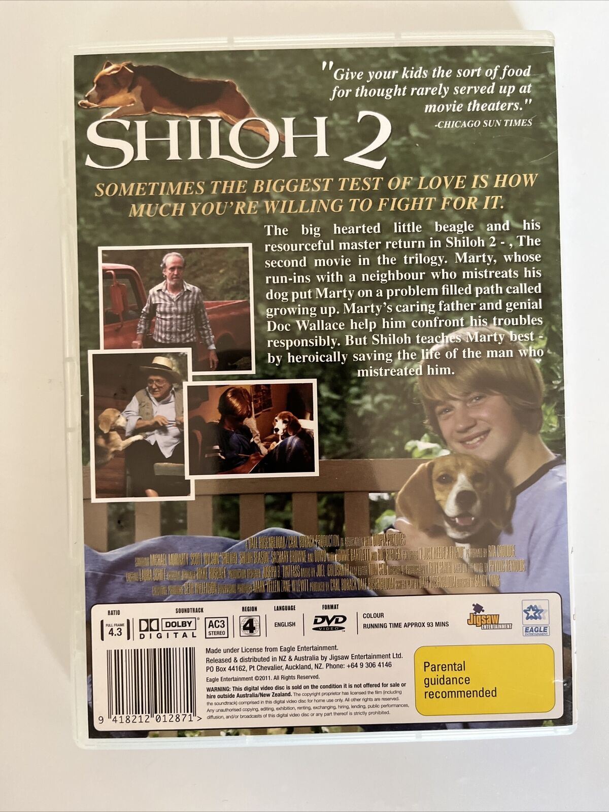 Shiloh 1 & 2 (DVD, 2-Disc, 1996) Family Dog Film. Region 4