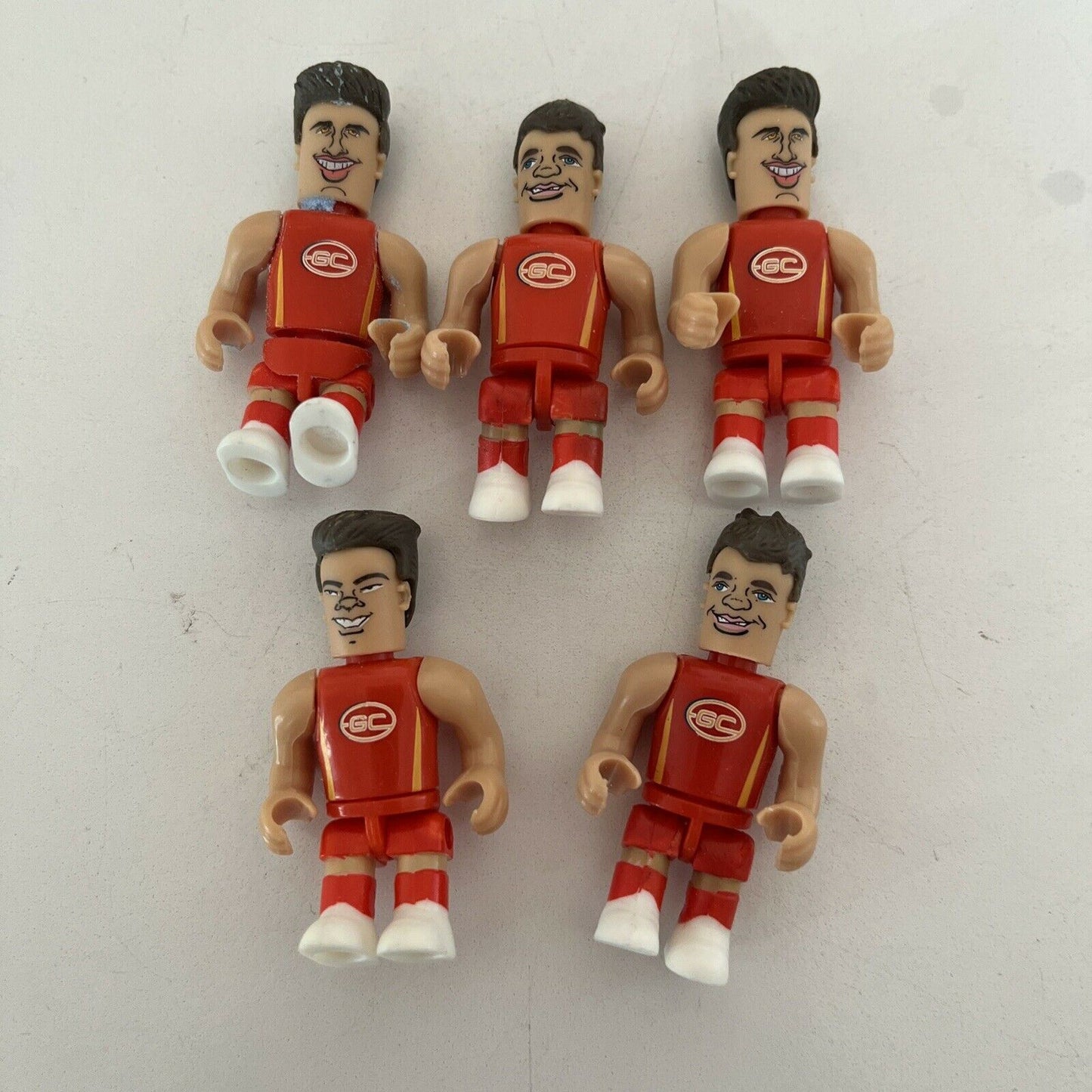 5x AFL Micro-figures Gold Coast Football Club - Swallow, Prestia, O'Meara