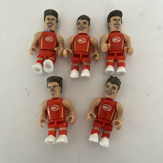 5x AFL Micro-figures Gold Coast Football Club - Swallow, Prestia, O'Meara