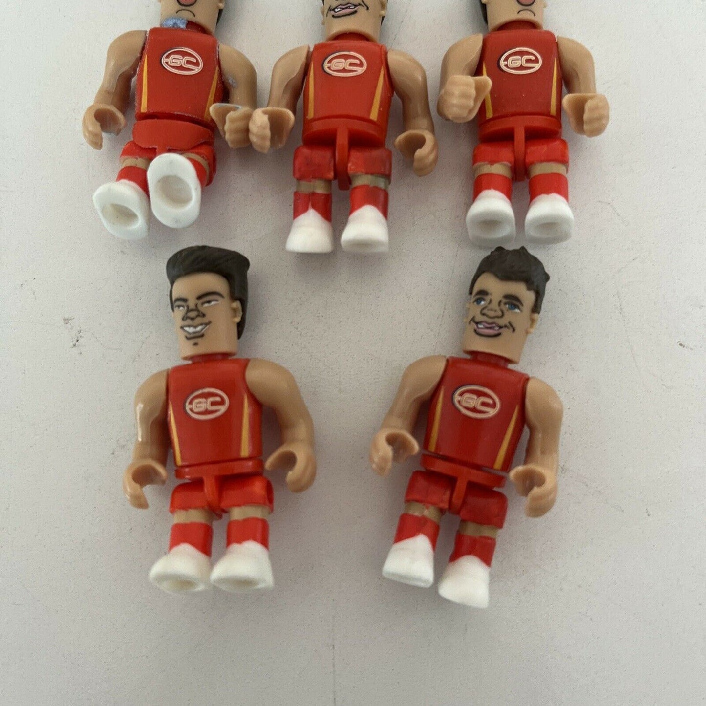 5x AFL Micro-figures Gold Coast Football Club - Swallow, Prestia, O'Meara