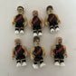 6x AFL Micro-figures Essendon Bombers - Goddard, Chapman, Carlisle