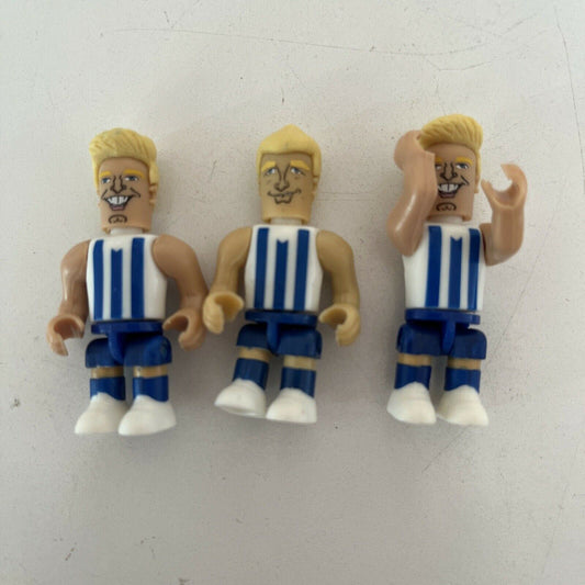 3x AFL Micro-figures North Melbourne Kangaroos - Swallow, Ziebell