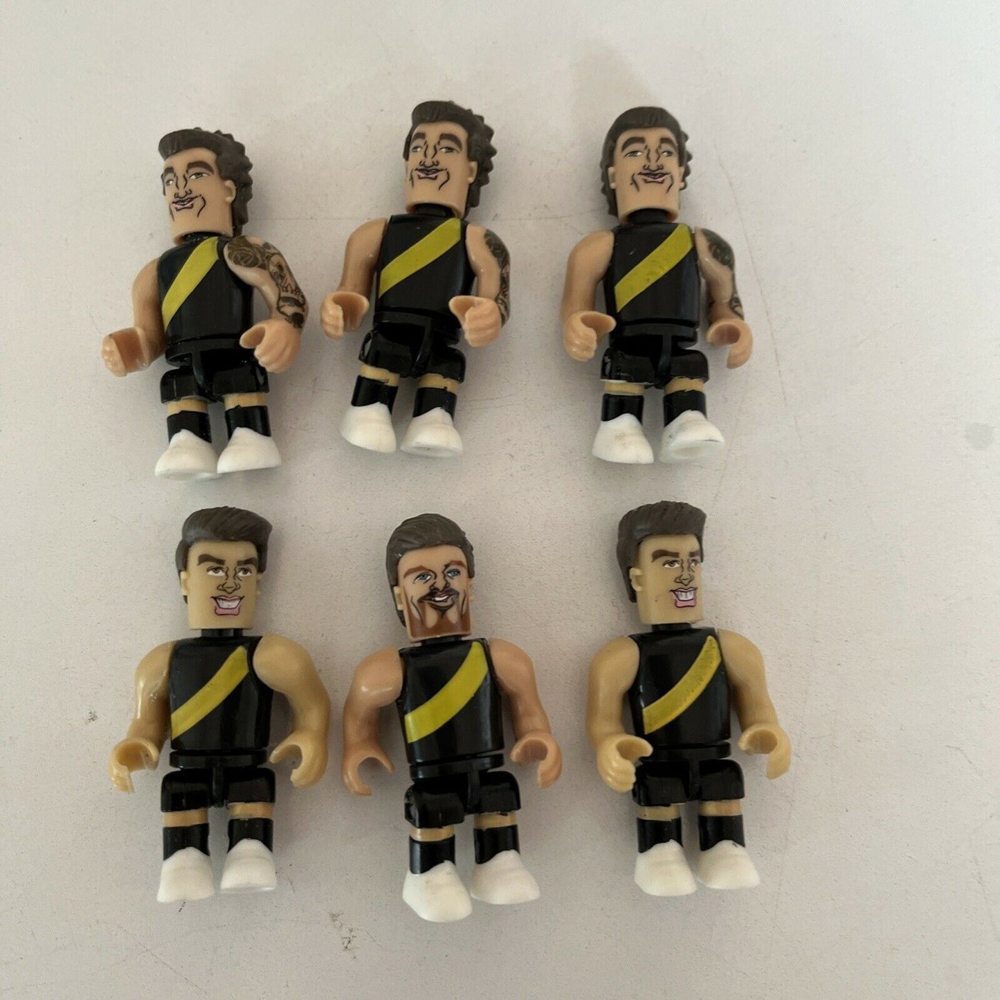 6x AFL Micro-figures Richmond - Martin, Rance, Deledio