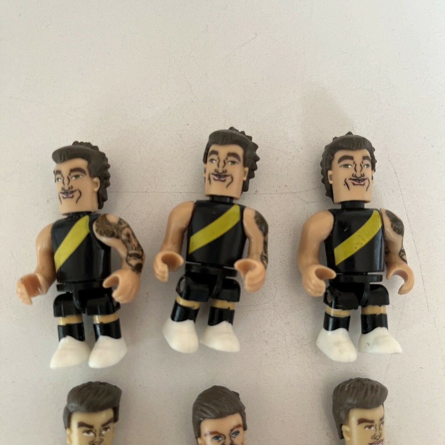 6x AFL Micro-figures Richmond - Martin, Rance, Deledio