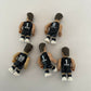 5x AFL Micro-figures Carlton Football Club - Walker, Simpson, Thomas