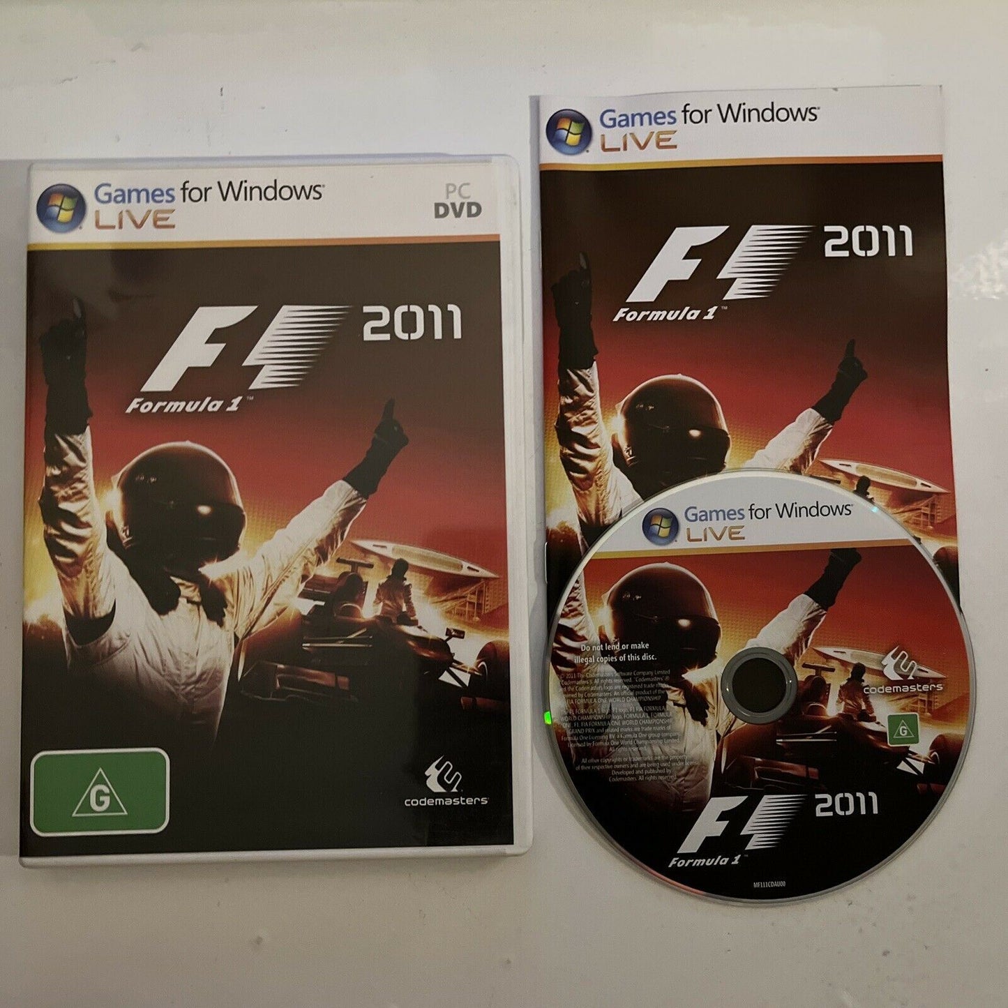 Formula 1 F1 2011 - PC DVD Windows Racing Game with Manual