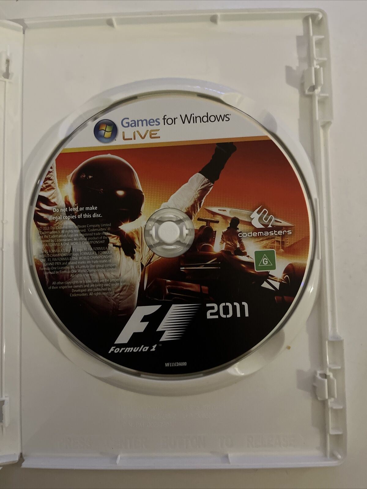 Formula 1 F1 2011 - PC DVD Windows Racing Game with Manual