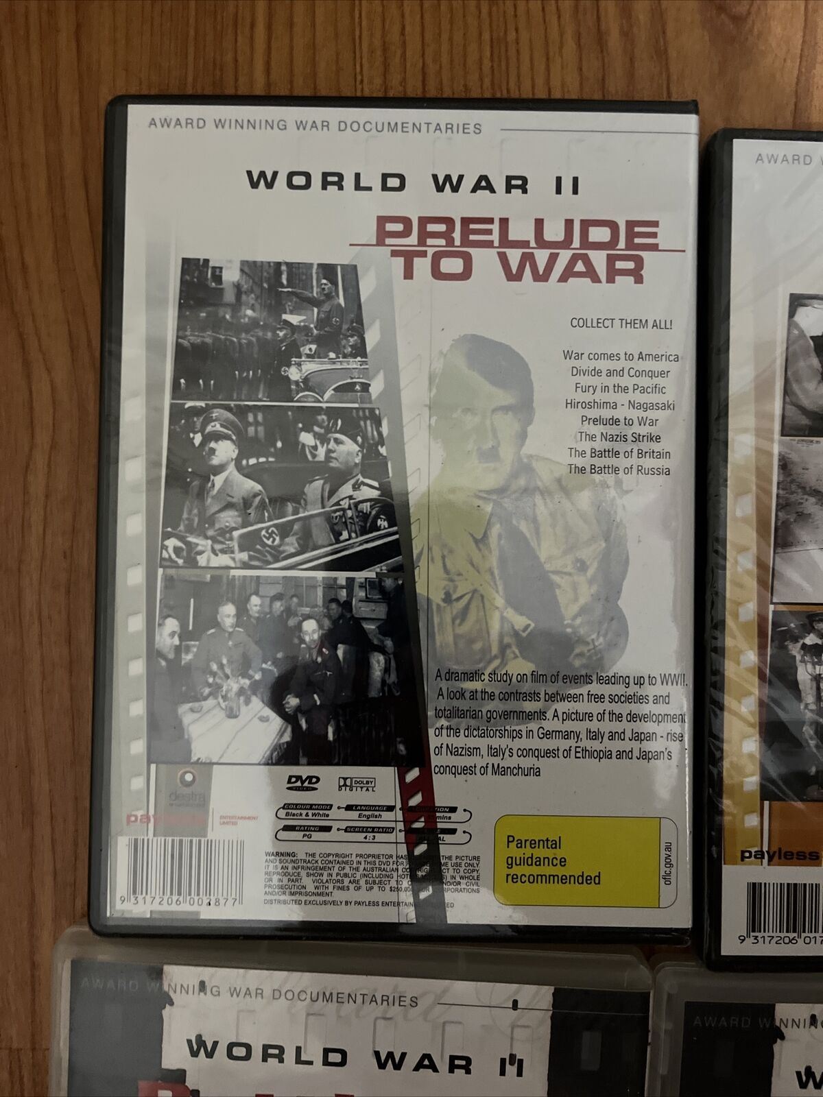 6x World War II Documentary - Prelude to War, Greatest Generals, Battleline DVD