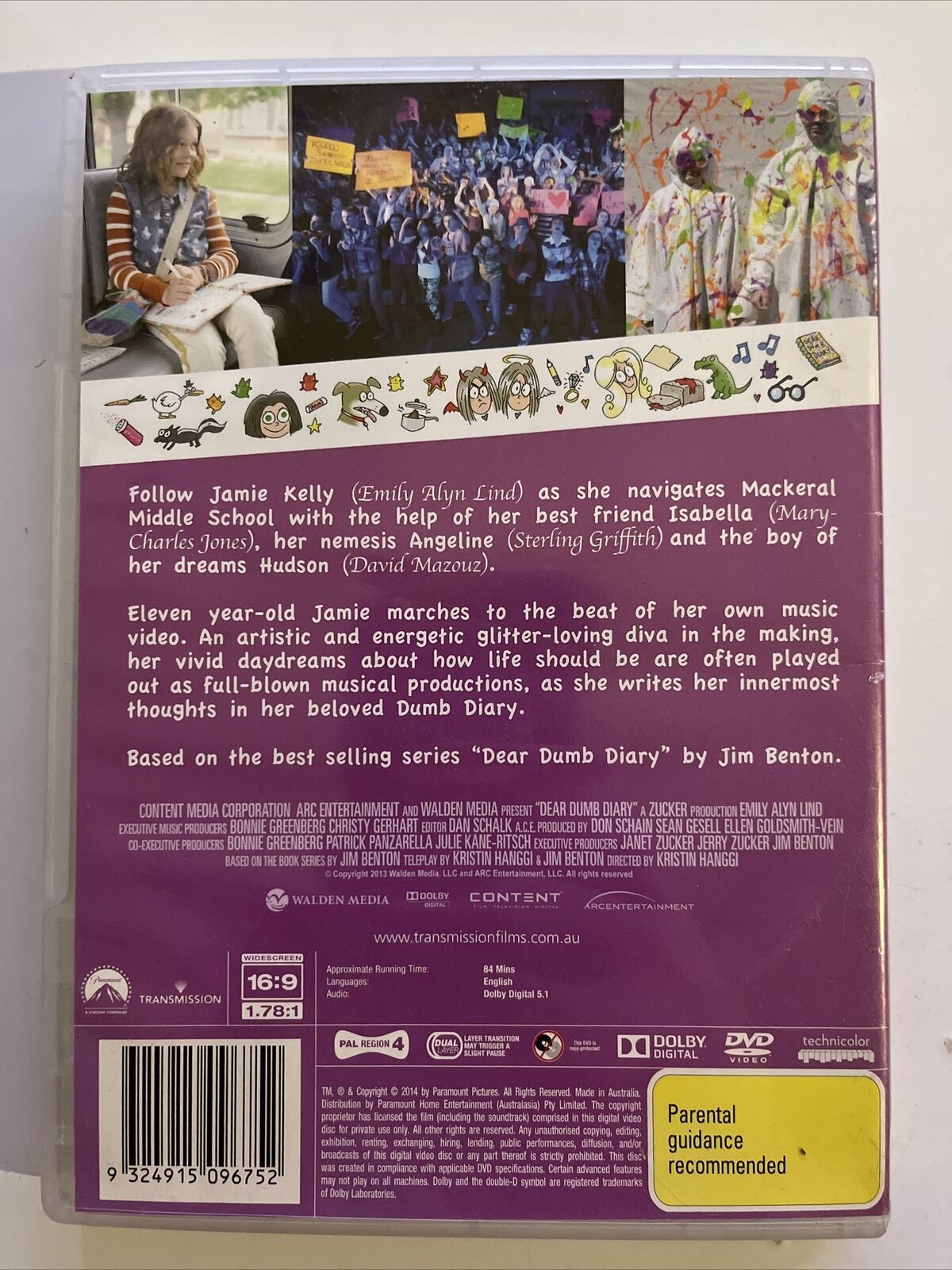 Dear Dumb Diary (DVD, 2013) Emily Alyn Lind, Mary-Charles Jones. Region 4