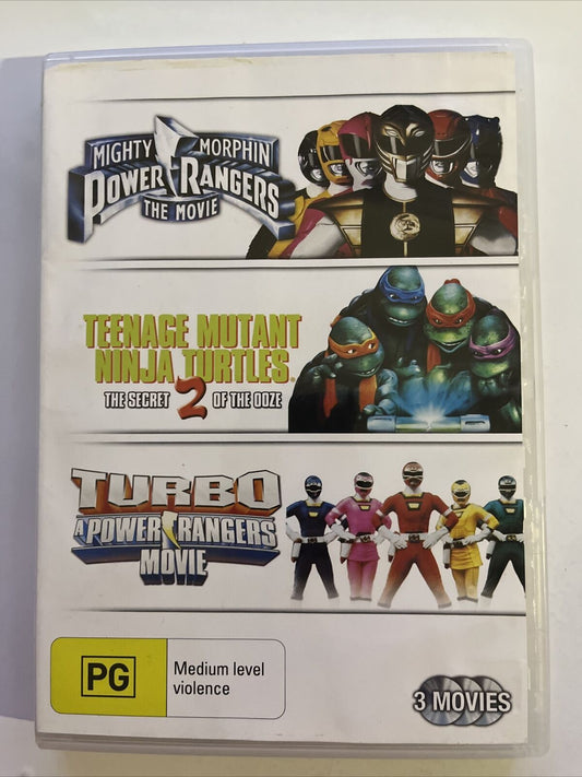 Mighty Morphin Power Rangers / Teenage Mutant Ninja Turtles 2 / Turbo (DVD)