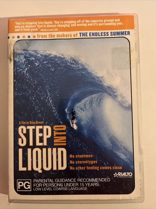 Step Into Liquid (DVD, 2003) Kelly Slater, Rochelle Ballard, Rob Machado