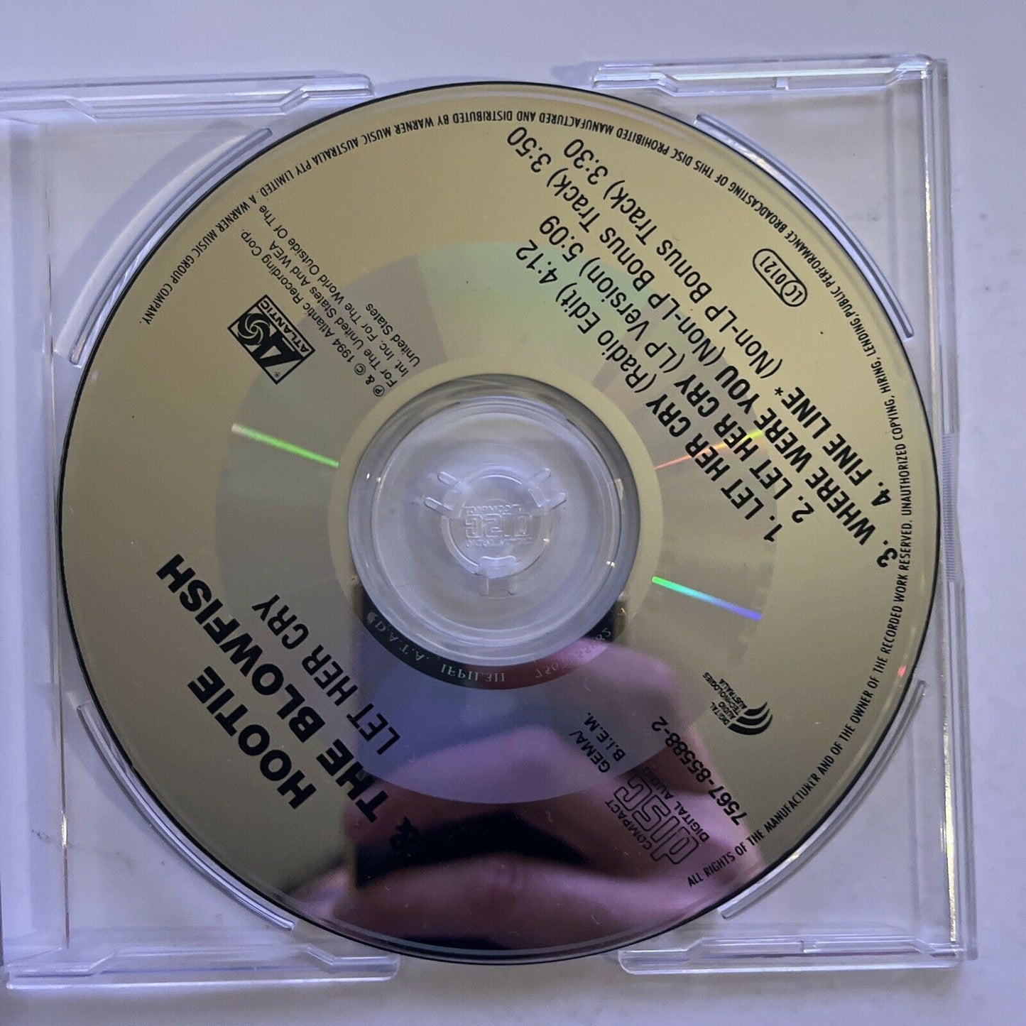 Hootie & The Blowfish - Let Her Cry 4 Track CD 1994 Single