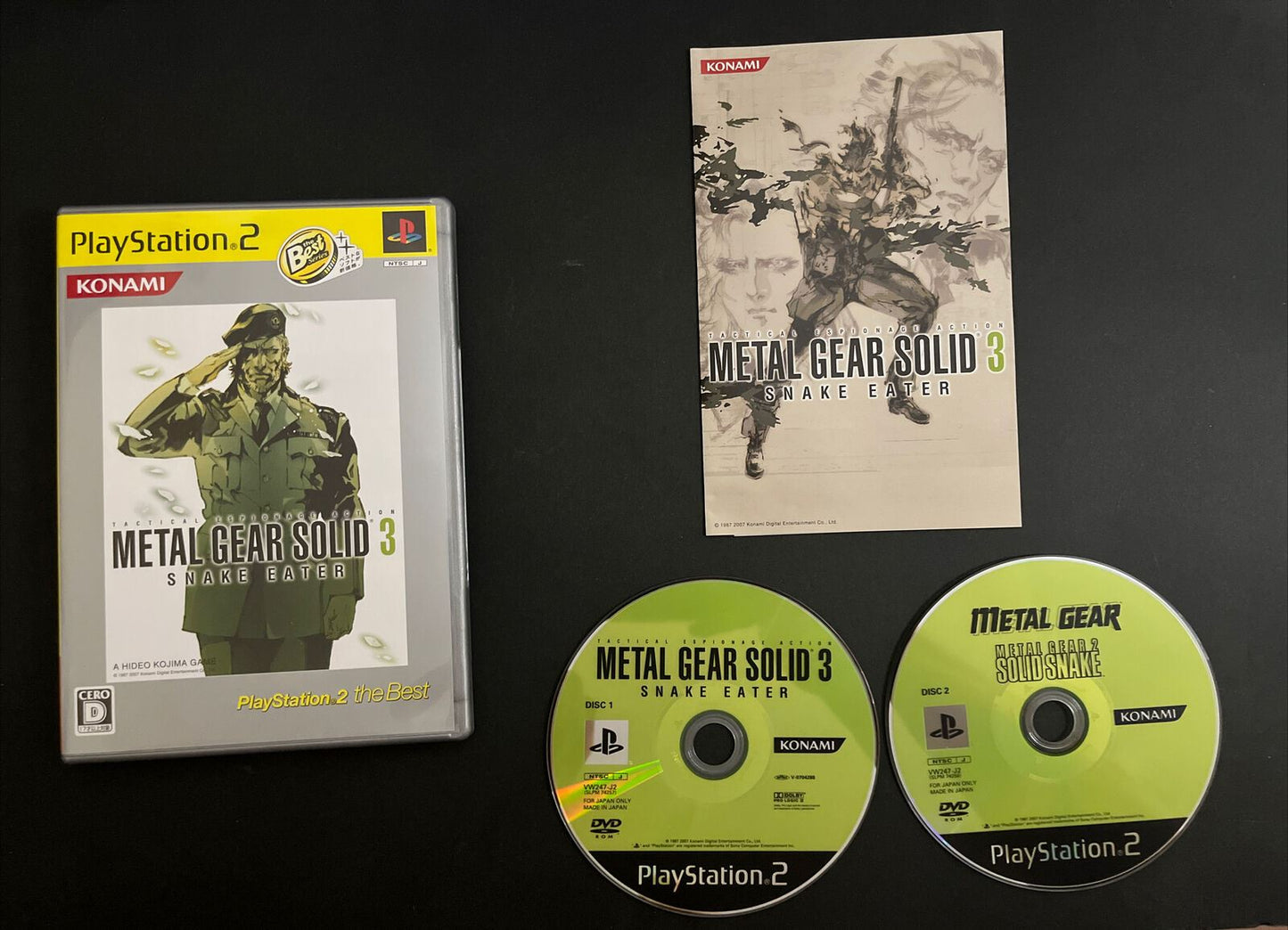 Metal Gear Solid 3 Snake Eater - PlayStation PS2 NTSC-J JAPAN Konami 2007 Game