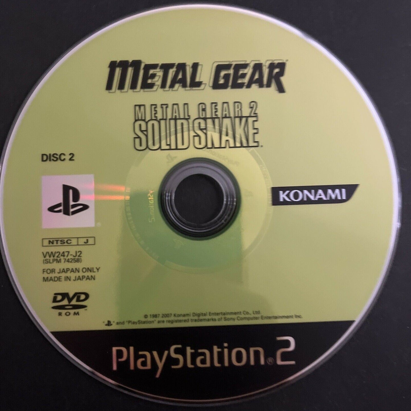 Metal Gear Solid 3 Snake Eater - PlayStation PS2 NTSC-J JAPAN Konami 2007 Game