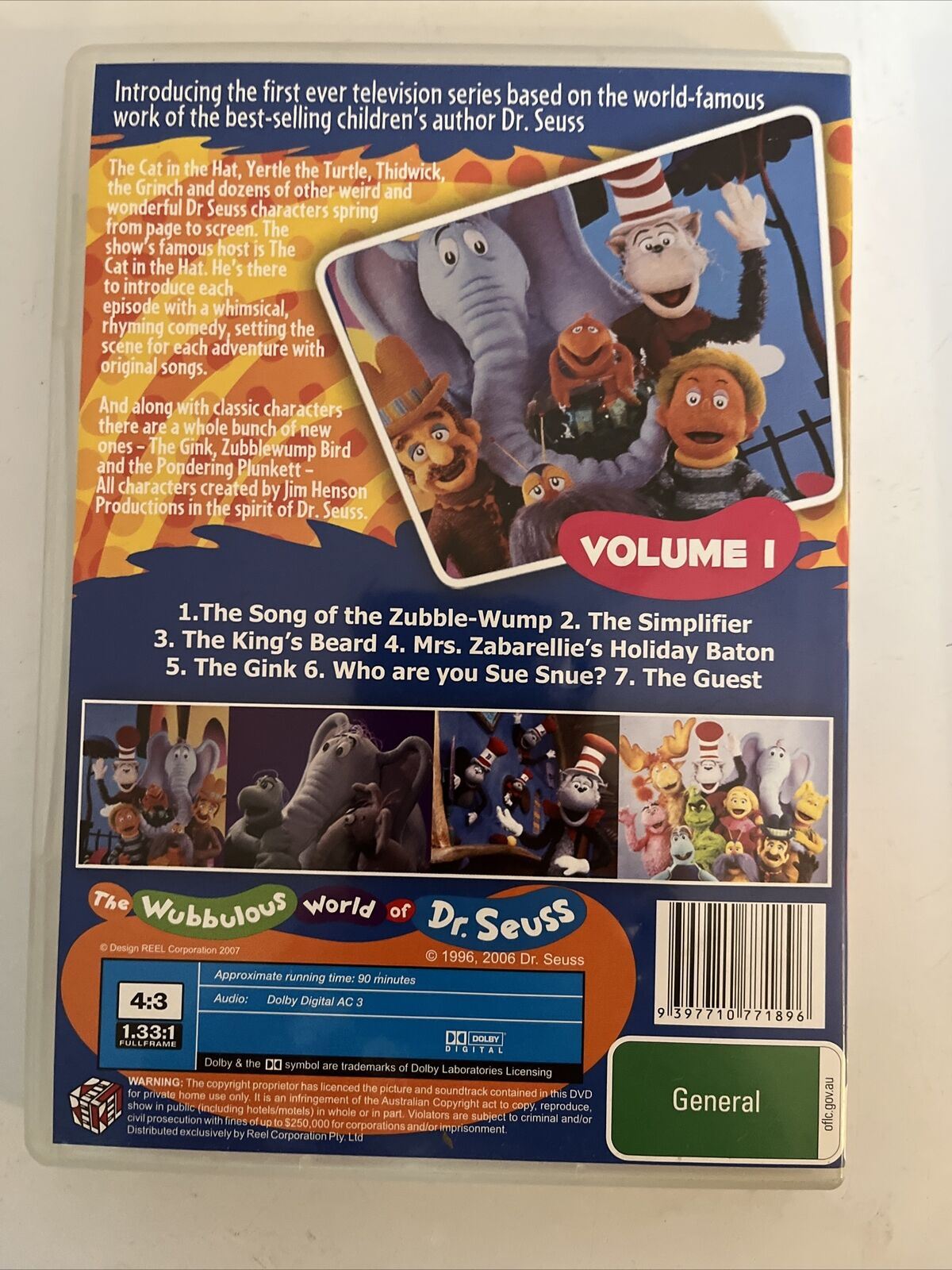 The Wubbulous World of Dr Seuss vol 1 & 2 (DVD, 4-Disc Set) Jim Henson