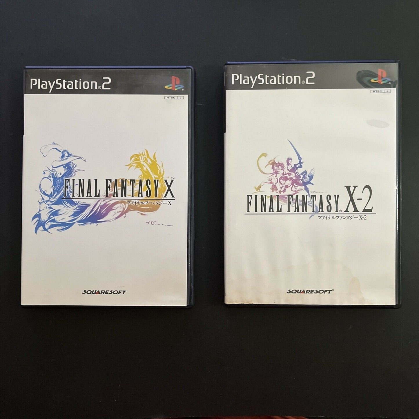 2x Final Fantasy X + X-2  PS2 NTSC-J Japan RPG Game + Documentary DVD Complete