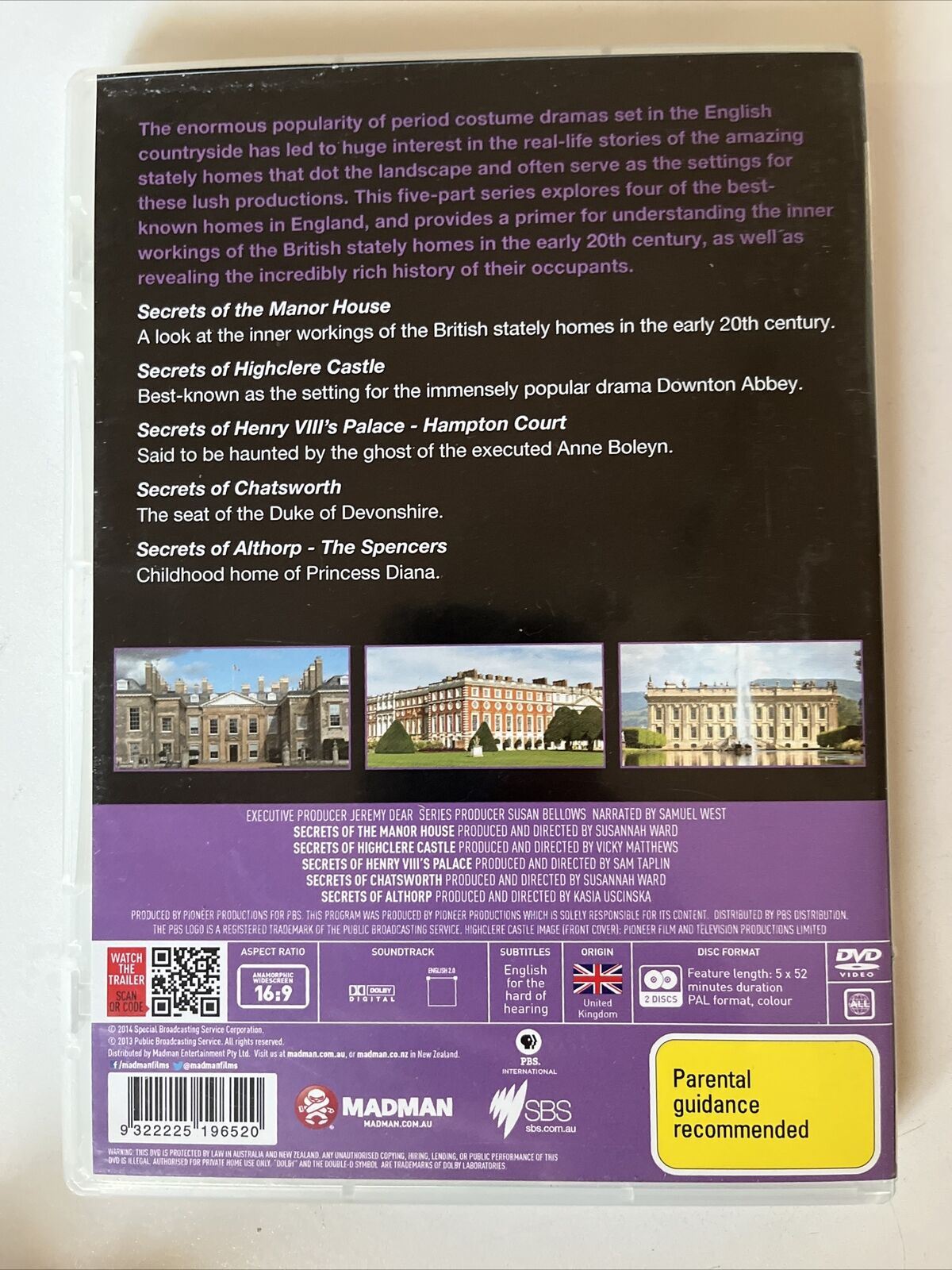 Secrets Of The Manor House (DVD, 2-Disc Set, 2013) Mini Series Doco. All Regions