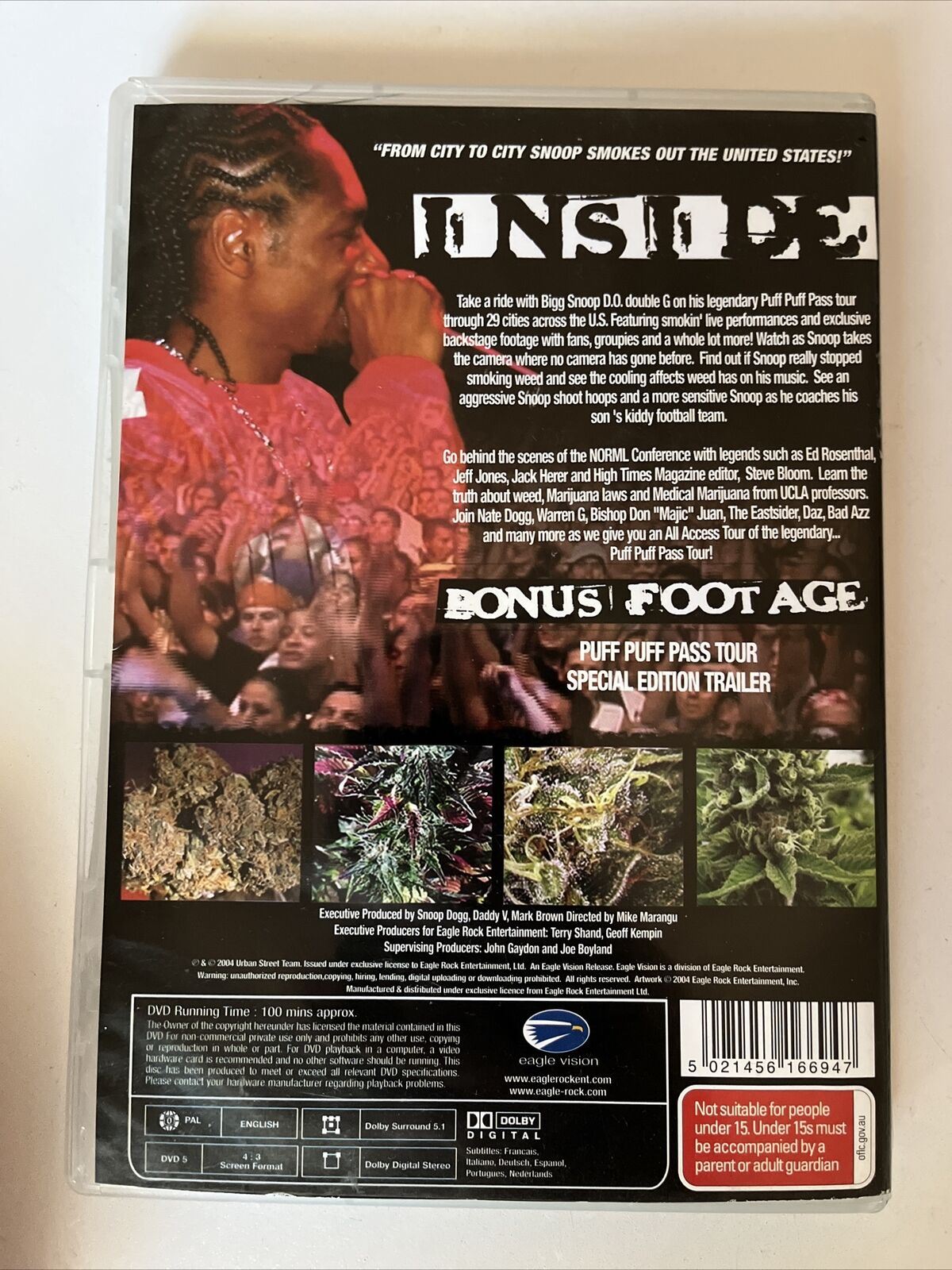 Snoop Dogg – Bigg Snoop Dogg's Puff Puff Pass Tour (DVD, 2004) All Regions