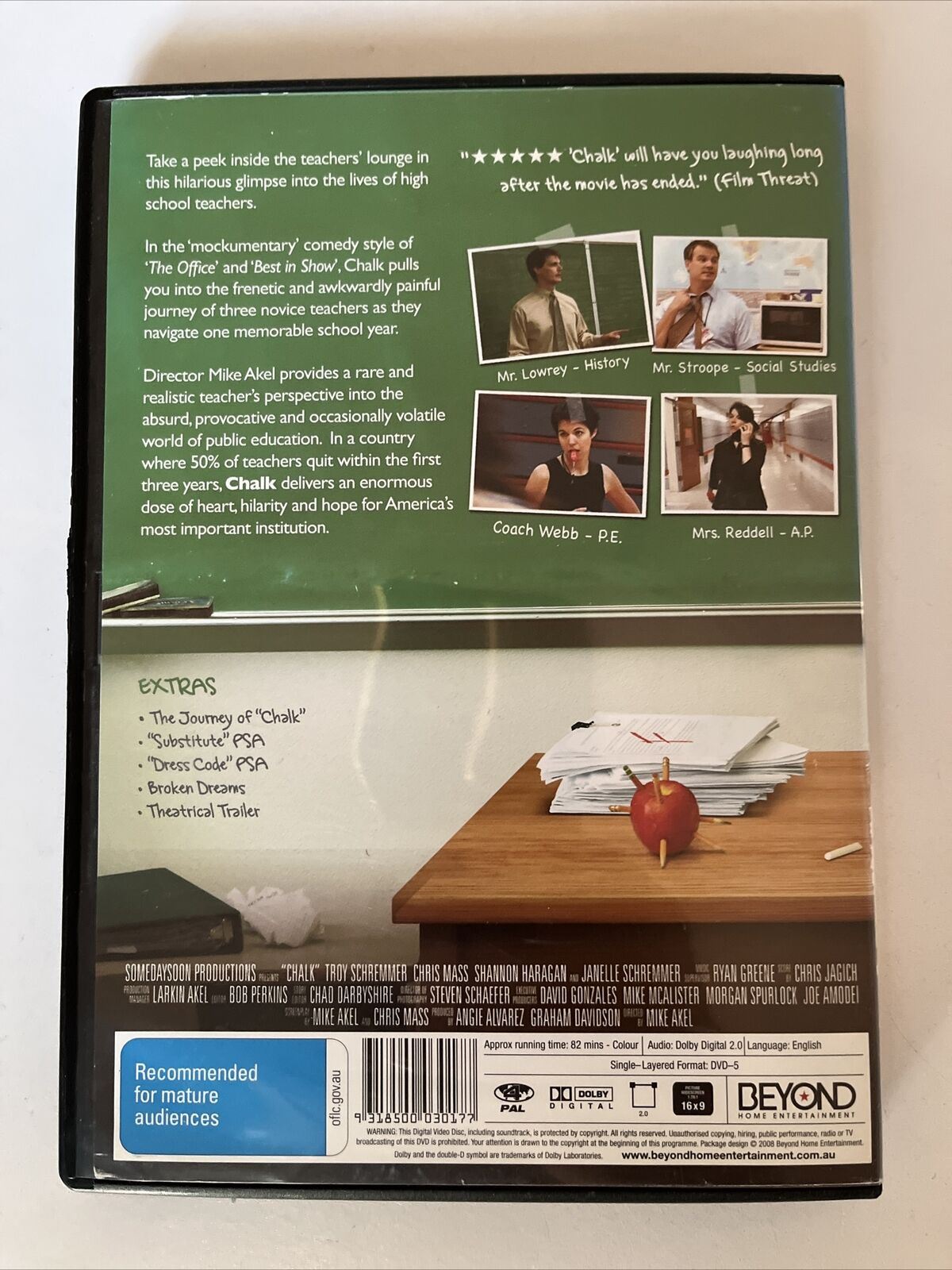 Chalk (DVD, 2006) Troy Schremmer, Janelle Schremmer, Shannon Haragan. Region 4