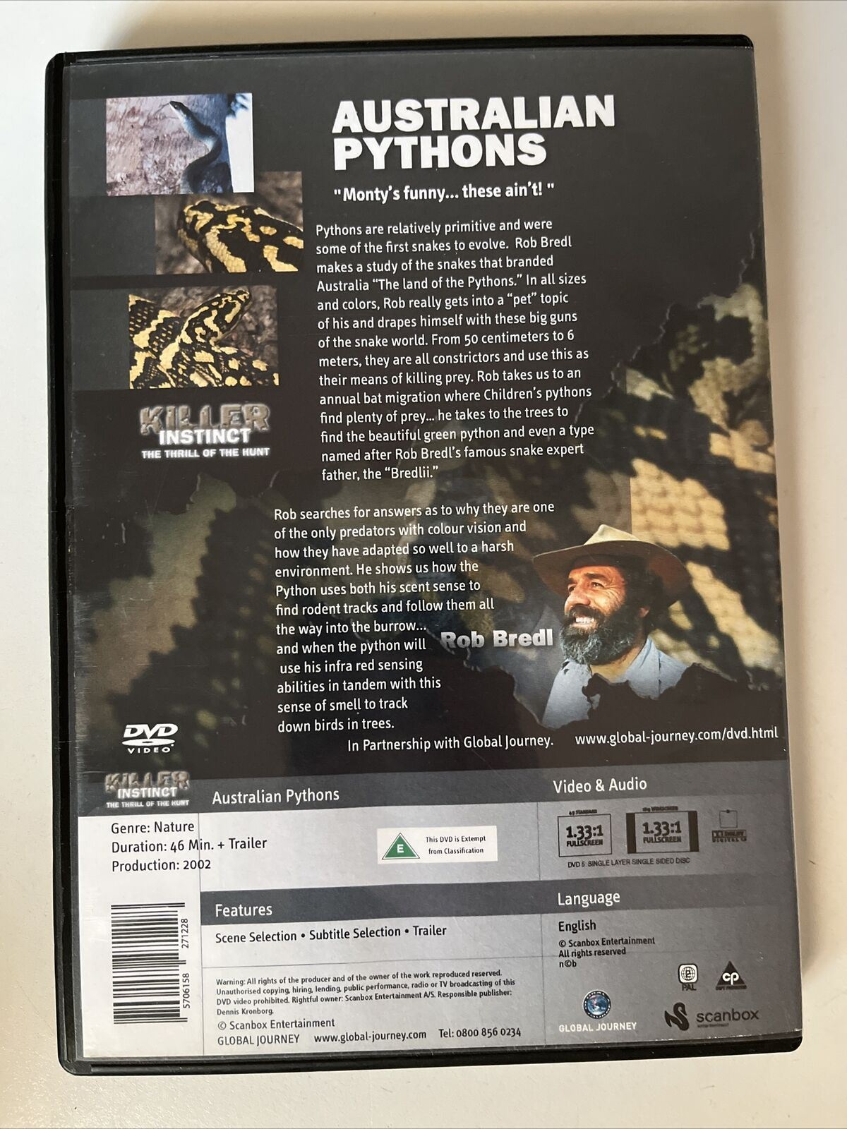 Killer Instinct - Australian Pythons (DVD) Documentary. Rob Bredl All ...