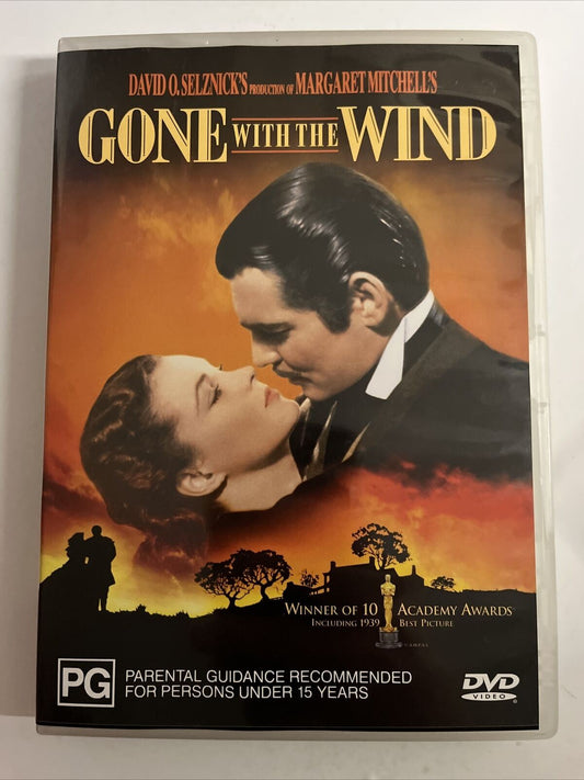 Gone With The Wind (DVD, 1939) Clark Gable, Vivien Leigh, Leslie Howard. Region4