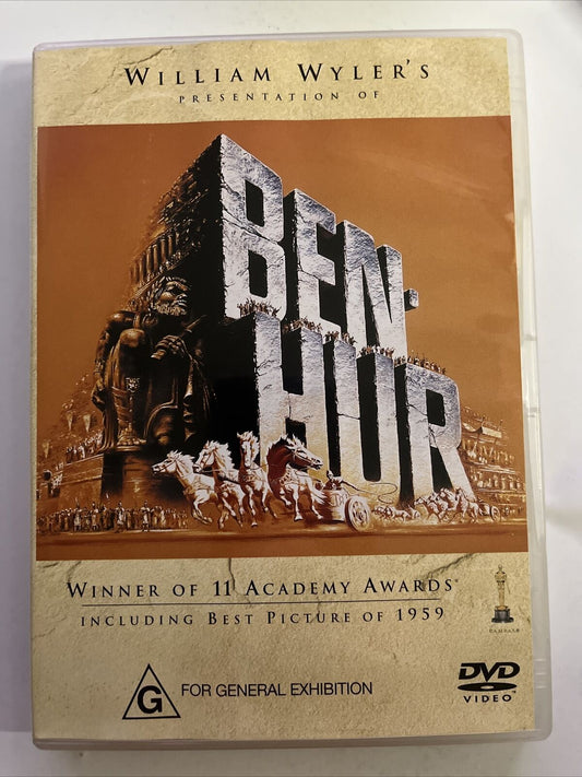 Ben Hur (DVD, 1959) Charlton Heston, Jack Hawkins, Stephen Boyd. Region 4
