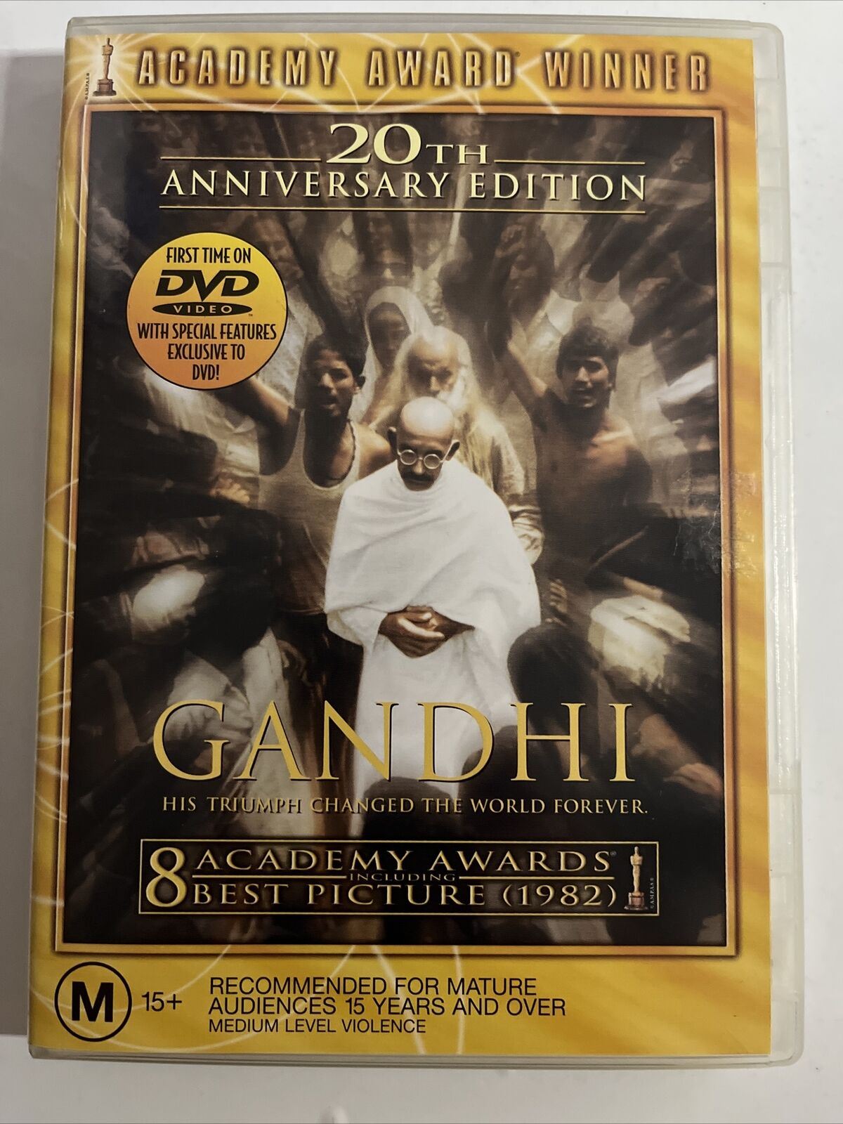 Gandhi (DVD, 1982) Ben Kingsley, Rohini Hattangadi, Roshan Seth. Region 4