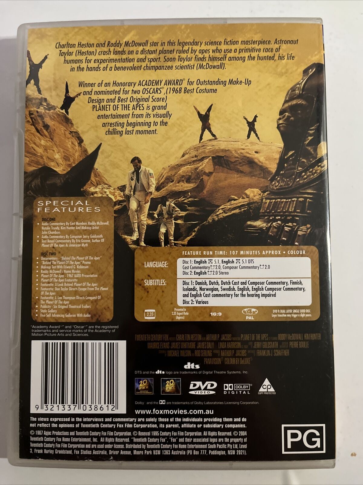 Planet Of The Apes - 35th Anniversary Special Edition (DVD,1968) Charlton Heston